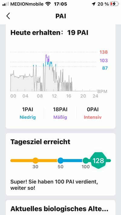 PAI Score in der Zepp App (2)