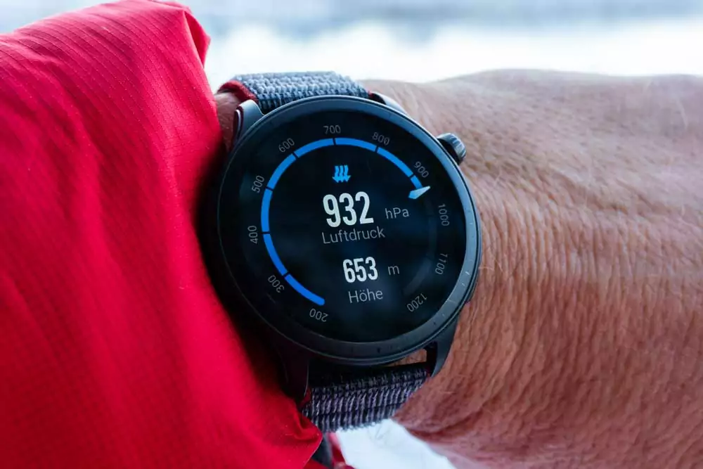 Amazfit GTR 4 - Aktueller Luftdruck & Meereshöhe