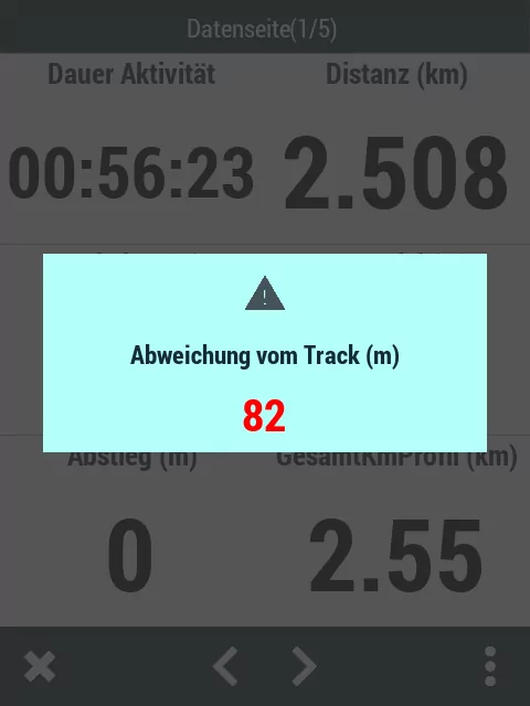 TwoNav Terra Test - Überzeugender Outdoor-Allrounder! 19 TwoNav Terra - Abweichung vom Track