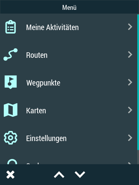 TwoNav Terra Test - Überzeugender Outdoor-Allrounder! 4 TwoNav Terra - Hauptmenü
