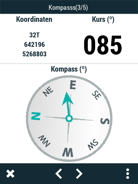 TwoNav Terra Test - Überzeugender Outdoor-Allrounder! 22 TwoNav Terra - Kompassseite