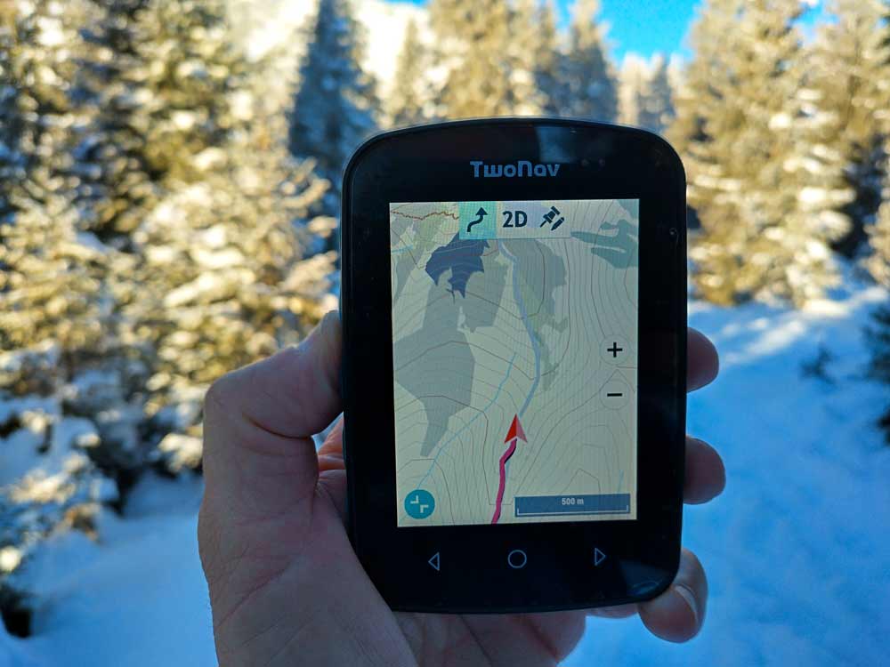 TwoNav Terra Test - Überzeugender Outdoor-Allrounder! 1 TwoNav Terra - OSM-Karte mit eingezeichneter Skitour