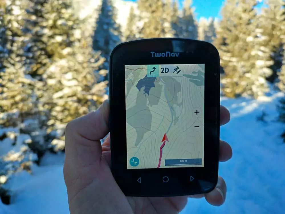 TwoNav Terra Test - Überzeugender Outdoor-Allrounder! 1 TwoNav Terra - OSM-Karte mit eingezeichneter Skitour