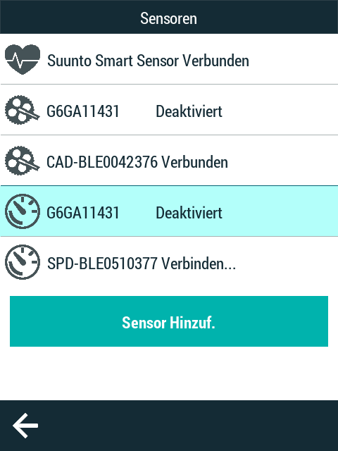 TwoNav Terra Test - Überzeugender Outdoor-Allrounder! 12 Mit dem TwoNav Terra verbundene Bluetooth-Sensoren