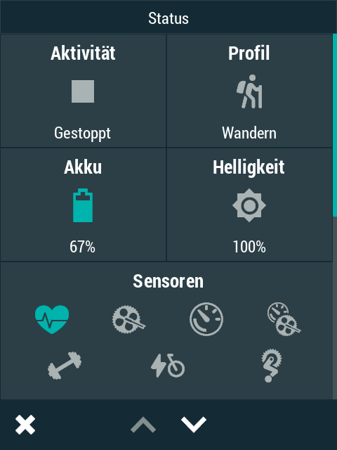 TwoNav Terra Test - Überzeugender Outdoor-Allrounder! 5 TwoNav Terra - Statusseite (1)