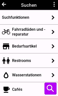 Garmin Cycle Map - Jetzt mit Wasserstationen als POIs! 1 Kategorie Wasserstationen auf dem Garmin Edge