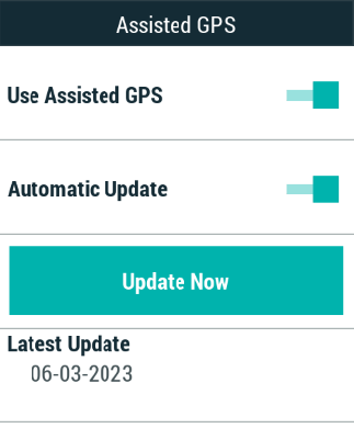 TwoNav Version 5.5 - Assisted GPS für aktuelle GPS-Geräte! 1 Assisted GPS Einstellungen