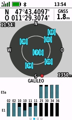 GPSMAP 67 - Galileo Satelliten