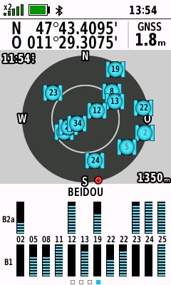 Garmin GPSMAP 67 Test - Beim Wandern & Biken getestet 6 GPSMAP 67 - BeiDou Satelliten