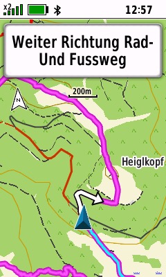 Garmin GPSMAP 67 Test - Beim Wandern & Biken getestet 9 Einer Strecke folgen