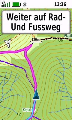 Garmin GPSMAP 67 Test - Beim Wandern & Biken getestet 13 Einer Route folgen (2)