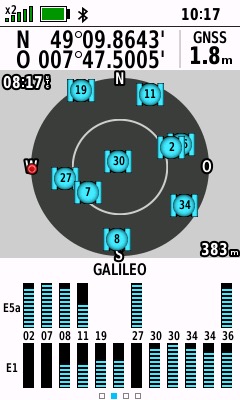 GPSMAP 67 - Galileo Satelliten
