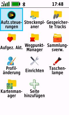 Garmin GPSMAP 67 Test - Beim Wandern & Biken getestet 8 Angepasstes Menü GPSMAP 67