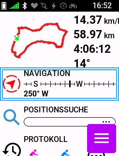 Garmin Edge 840 Test - Praxistest beim Gravelbiken, Rennradfahren & Mountainbiken! 6 Edge 840 - Auswählen einer Funktion per Up/Down-Tasten
