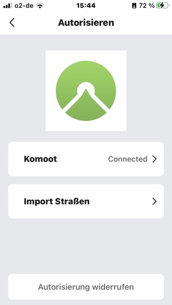 Amazfit kann jetzt mit Komoot Touren navigieren! 2 Die Verbindung Zepp App zu Komoot ist hergestellt