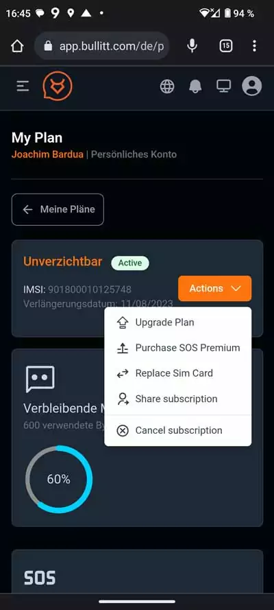 Upgrade des "Unverzichtbar" Plans