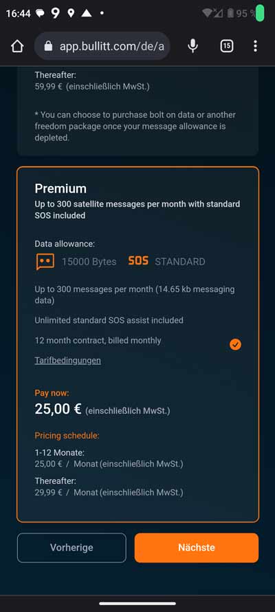 Kosten & Bedingungen Premium Plan