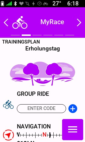 Neuer Group Ride Widget
