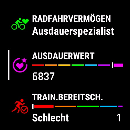 Widget für den Ausdauerwert