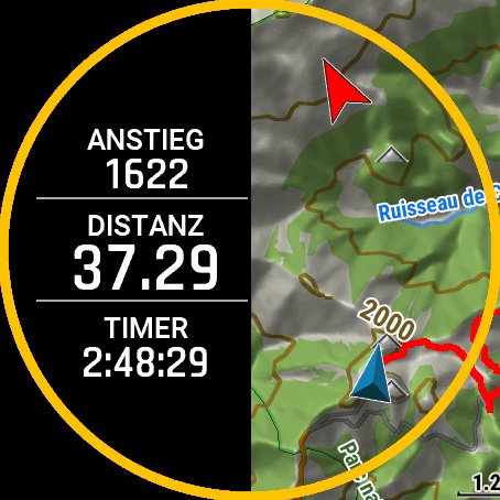 Karte mit geteiltem Layout