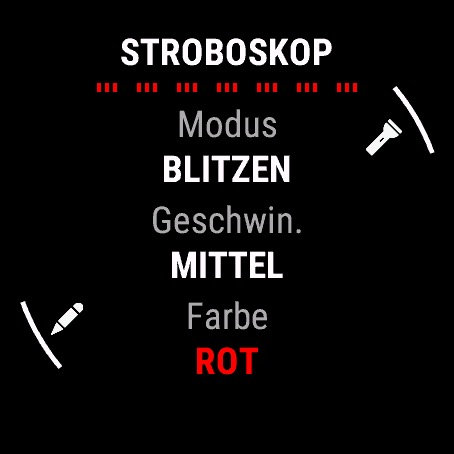 Einstellungen für das Stroboskop