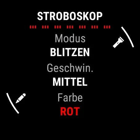 Einstellungen für das Stroboskop