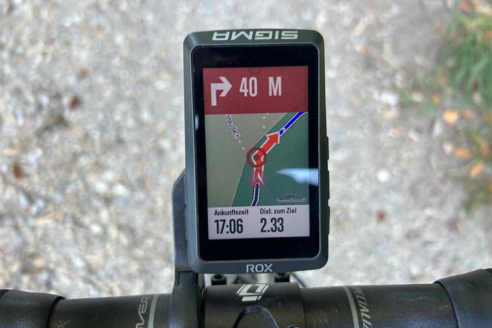 Sigma ROX 12.1 EVO Test - Starker Made in Germany Fahrradcomputer 7 Sigma ROX 12.1 - Einem Track folgen