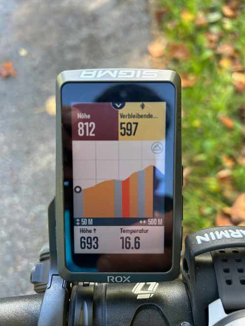 Sigma ROX 12.1 EVO Test - Starker Made in Germany Fahrradcomputer 9 Details zur nächsten Steigung