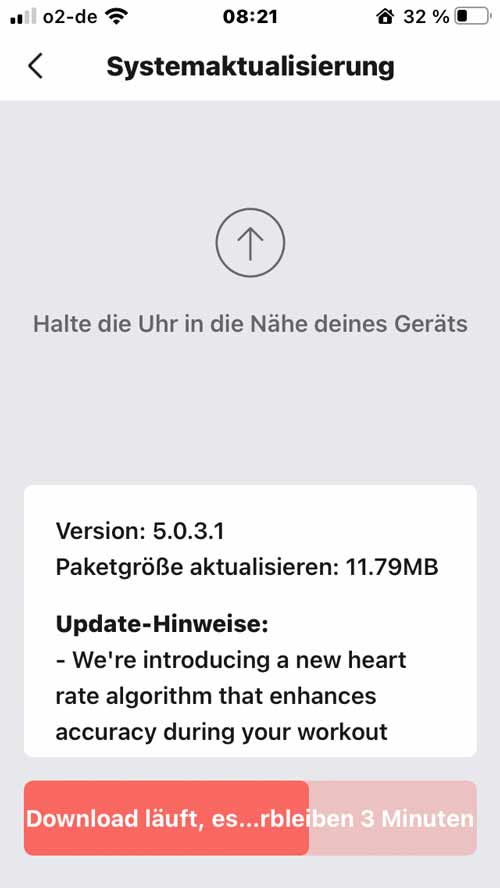Amazfit GTR 4 Update via Zepp-App