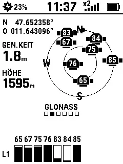eTrex Solar - GLONASS Satelliten