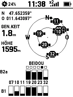 eTrex Solar - BEIDOU Satelliten