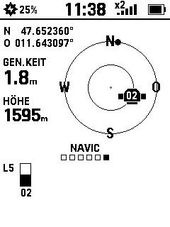 eTrex Solar - NAVIC Satelliten