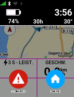 Garmin Edge 1040, 840, 540 - Jetzt mit fast allen Edge 1050 Funktionen! 2 Overlay mit Hazard Symbol zum Melden von Hindernissen