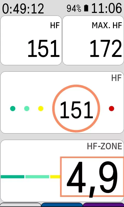 Grafische Datenfelder zur Herzfrequenz