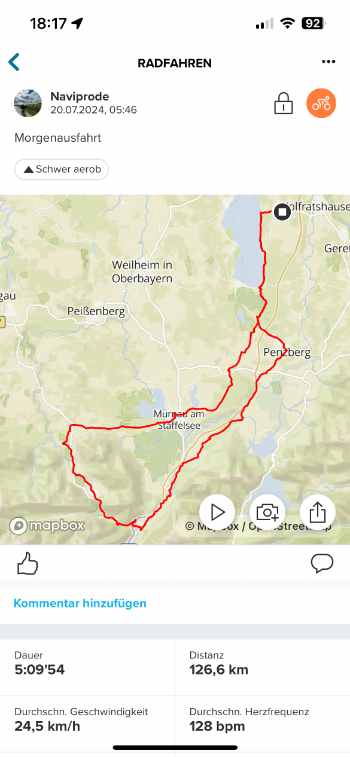 Hammerhead Karoo 3 im ausführlichen Gravel & Rennrad Test! (Update Juni 2025) 13 Eine mit dem Karoo aufgezeichnete Tour in der Suunto App (1)