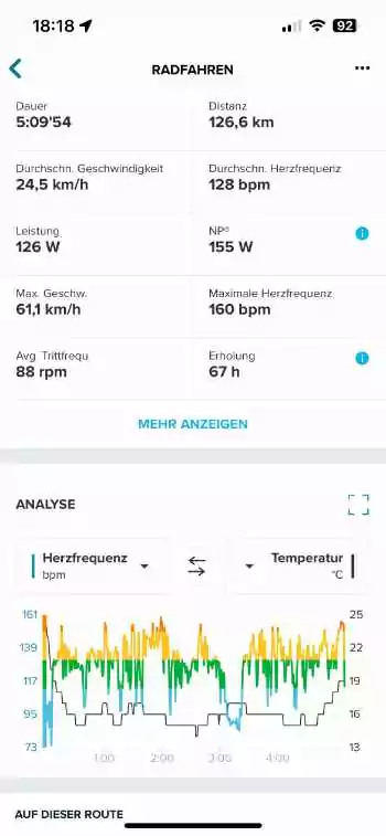 Eine mit dem Karoo aufgezeichnete Tour in der Suunto App (2)