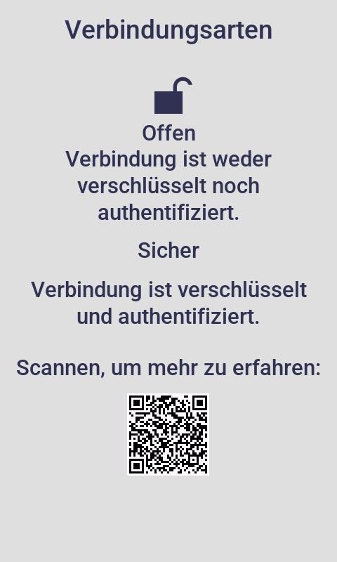 Hinweis zu den Verbindungsarten