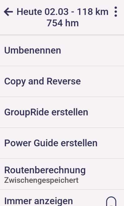 Endlich! Garmin Edge mit Umkehren von Strecken 1