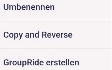 "Copy and Reverse" einer Strecke auf dem Edge 1050