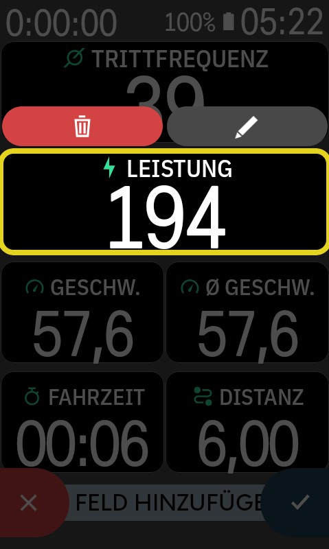 Datenfeld auswählen und konfigurieren