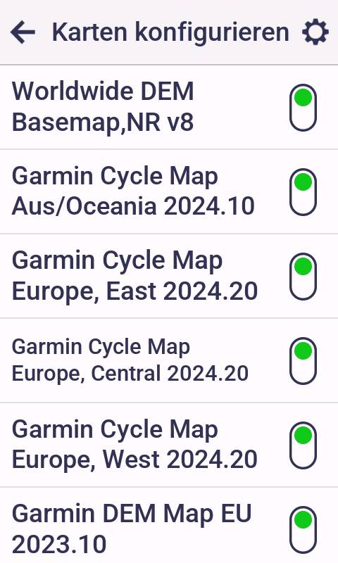 Garmin Edge - TopoActive ersetzt Cycle Map 1 Edge 1050 mit Cycle Map