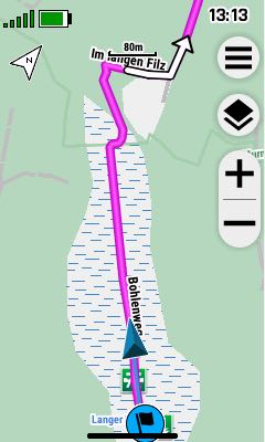 Mit dem eTrex Touch einer Route folgen