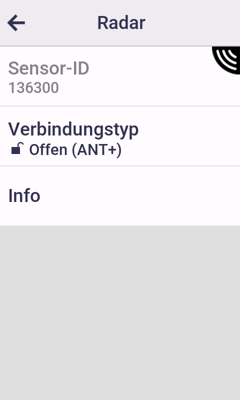Varia RearVue 820 - ANT+ Verbindung (Edge 1050)
