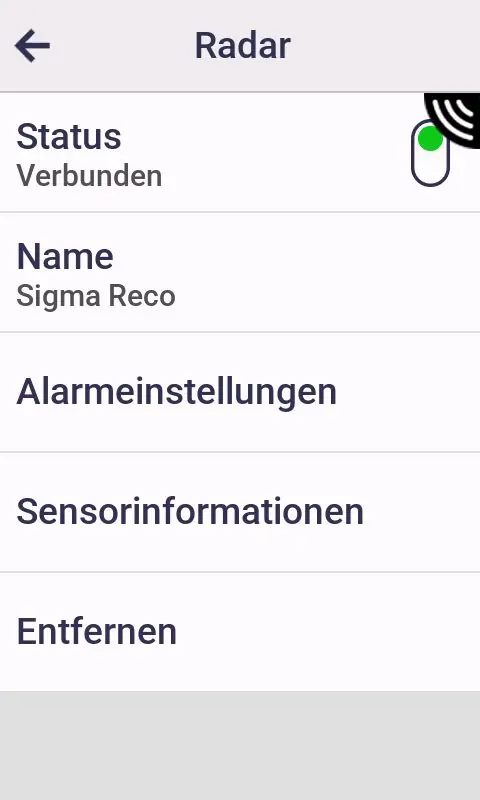 Sigma Reco 80 Link & Reco 81 Link - Radarsysteme im Test 4 Garmin Edge 1050 - Sigma Reco 81 Einstellungen (1)