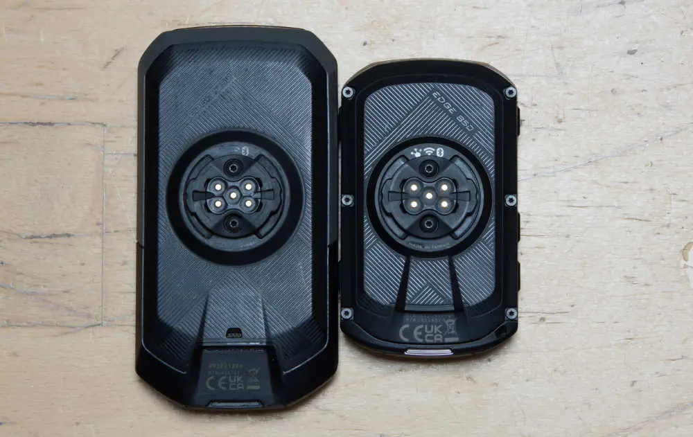Garmin Edge 850 Test - Kompakter Fahrradcomputer zum Rennradfahren 2 Edge 1050 vs. Edge 850 (Rückseite)